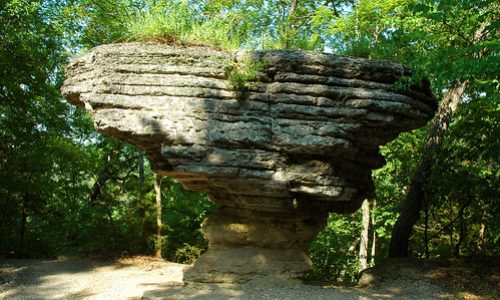 Natural Bridge and pivot rock